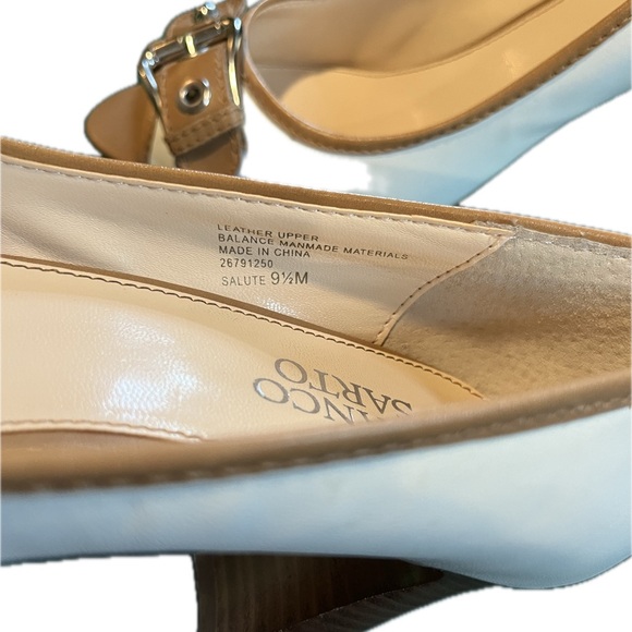 Franco Sarto cute and comfy buttery leather peep toe heels. Size 9.5 - Picture 6 of 6